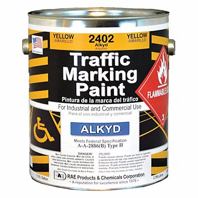 Traffic Zone Marking Paint Yellow 1gal MPN:2402-01