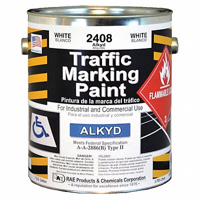 Traffic Zone Marking Paint White 1gal MPN:2408-01