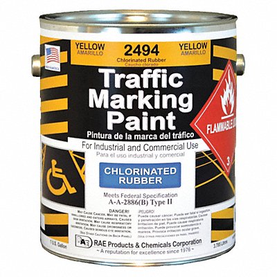 Traffic Zone Marking Paint Yellow 1gal MPN:2494-01