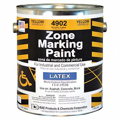 Traffic Zone Marking Paint 1 gal Yellow MPN:4902-01