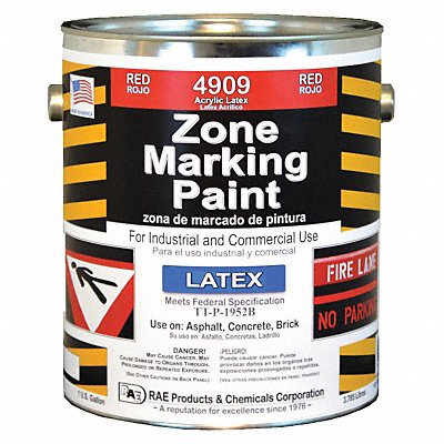 Traffic Zone Marking Paint 1 gal Red MPN:4909-01