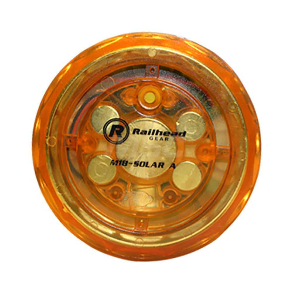 Flashing, Steady, Multi-Status Indicator & Revolving Light: Amber, Magnetic Mount MPN:M18-SOLAR A1