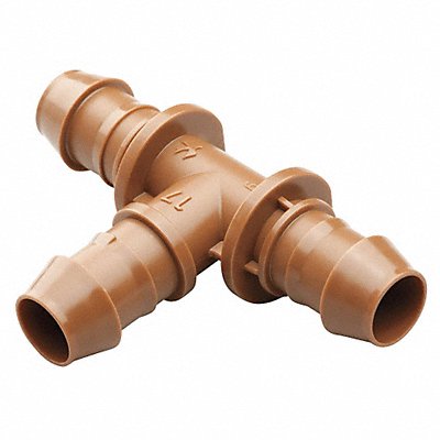 Tee 1/2 in Tubing Brown Plastic PK4 MPN:BT50/4PKS