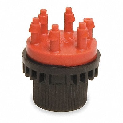 Six Outlet Emitter Red/Black Plastic MPN:MANIF2-1PK