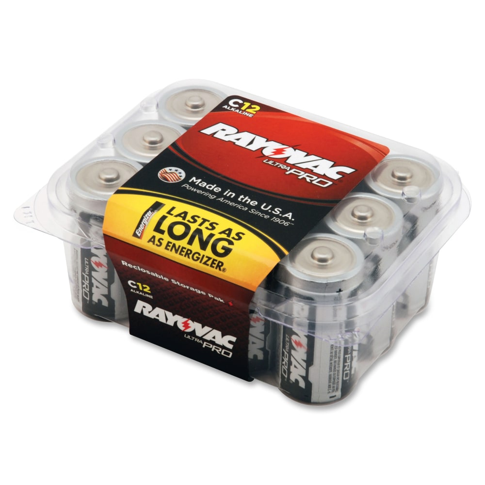 Rayovac Ultra Pro Alkaline C Battery 12-Packs - For Multipurpose - C - 1.5 V DC - 8 / Carton MPN:ALC12PPJCT