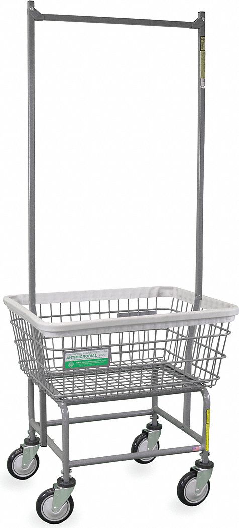 Wire Laundry Cart 600 lb Ld Cap. Gray MPN:100E58/ANTI