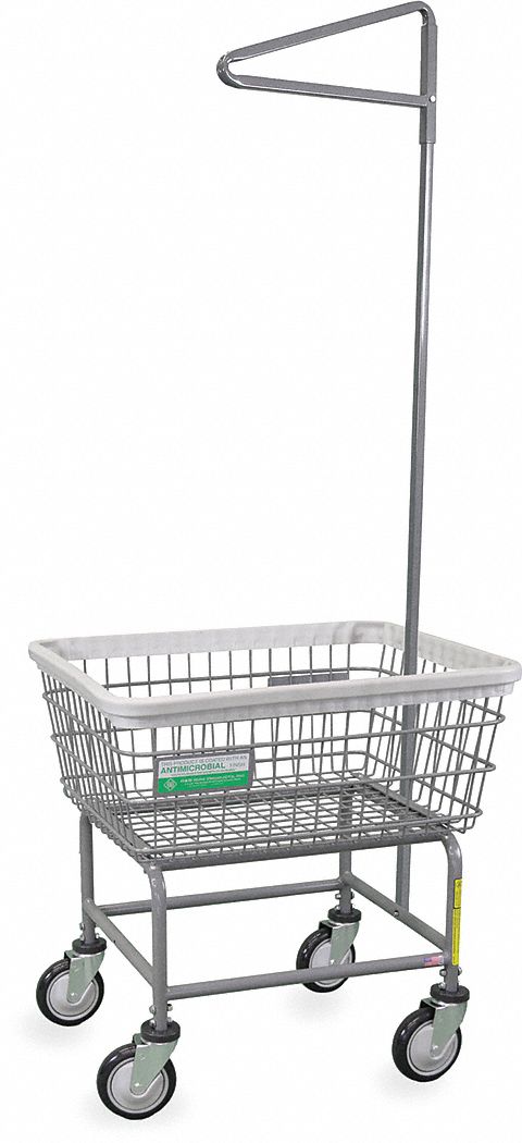 Wire Laundry Cart 600 lb Ld Cap. Gray MPN:100E91/ANTI