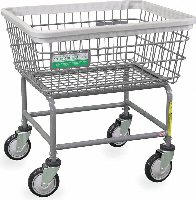 Wire Laundry Cart 600 lb Ld Cap. Gray MPN:100E/ANTI