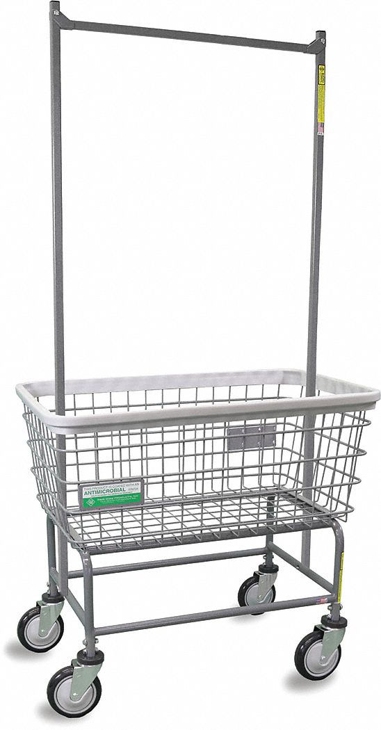 Wire Laundry Cart 600 lb Ld Cap. Gray MPN:200F56/ANTI