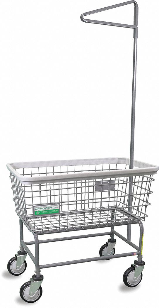 Wire Laundry Cart 600 lb Ld Cap. Gray MPN:200F91/ANTI