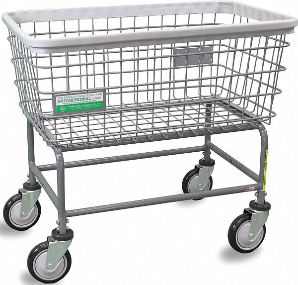 Wire Laundry Cart 600 lb Ld Cap. Gray MPN:200F/ANTI