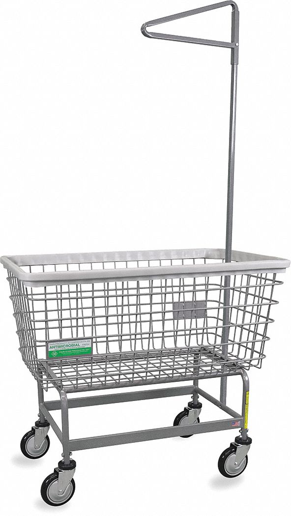 Wire Laundry Cart 600 lb Ld Cap. Gray MPN:201H91/ANTI