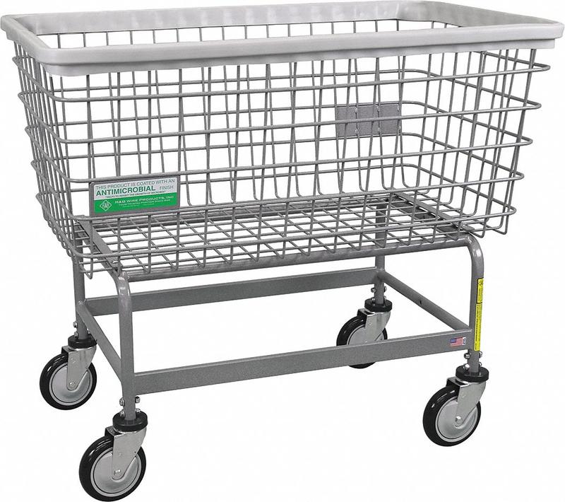 Wire Laundry Cart 600 lb Ld Cap. Gray MPN:201H/ANTI