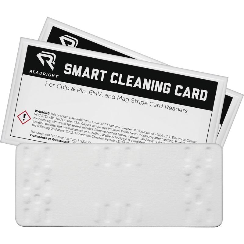 Read Right Smart Cleaning Card - For Multipurpose - 10 / Pack - White (Min Order Qty 3) MPN:RR15059