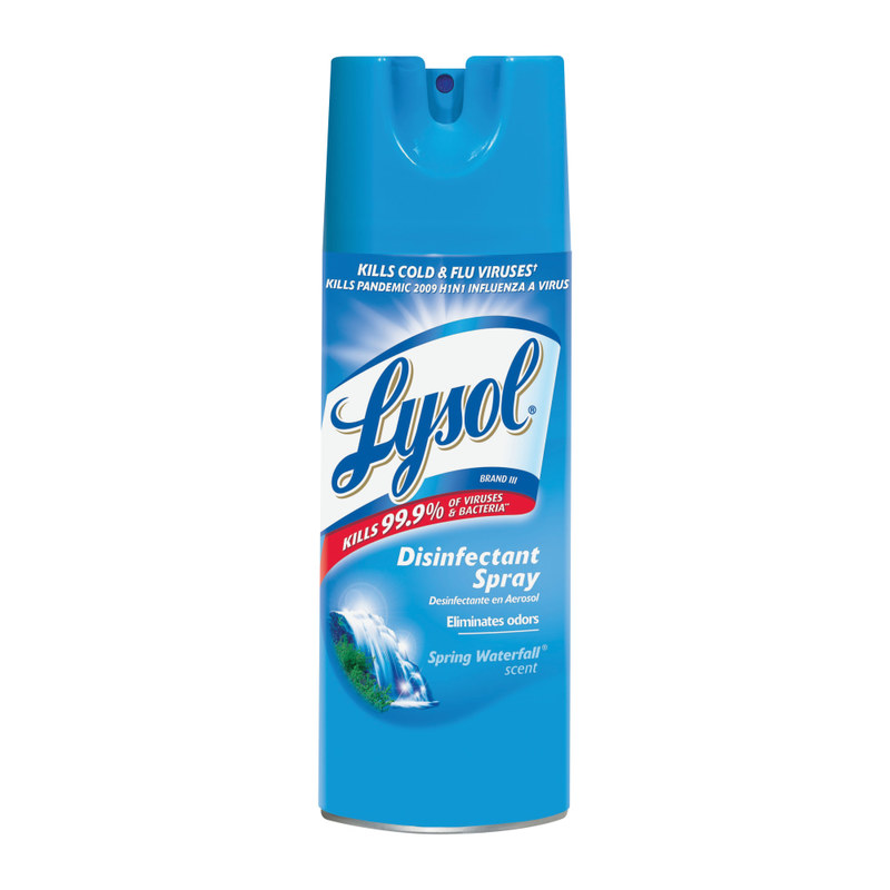 Lysol Spring Waterfall Disinfectant Spray - Ready-To-Use Spray - 12.5 fl oz (0.4 quart) - Spring Waterfall Scent - 1 Each - Clear (Min Order Qty 7) MPN:2845