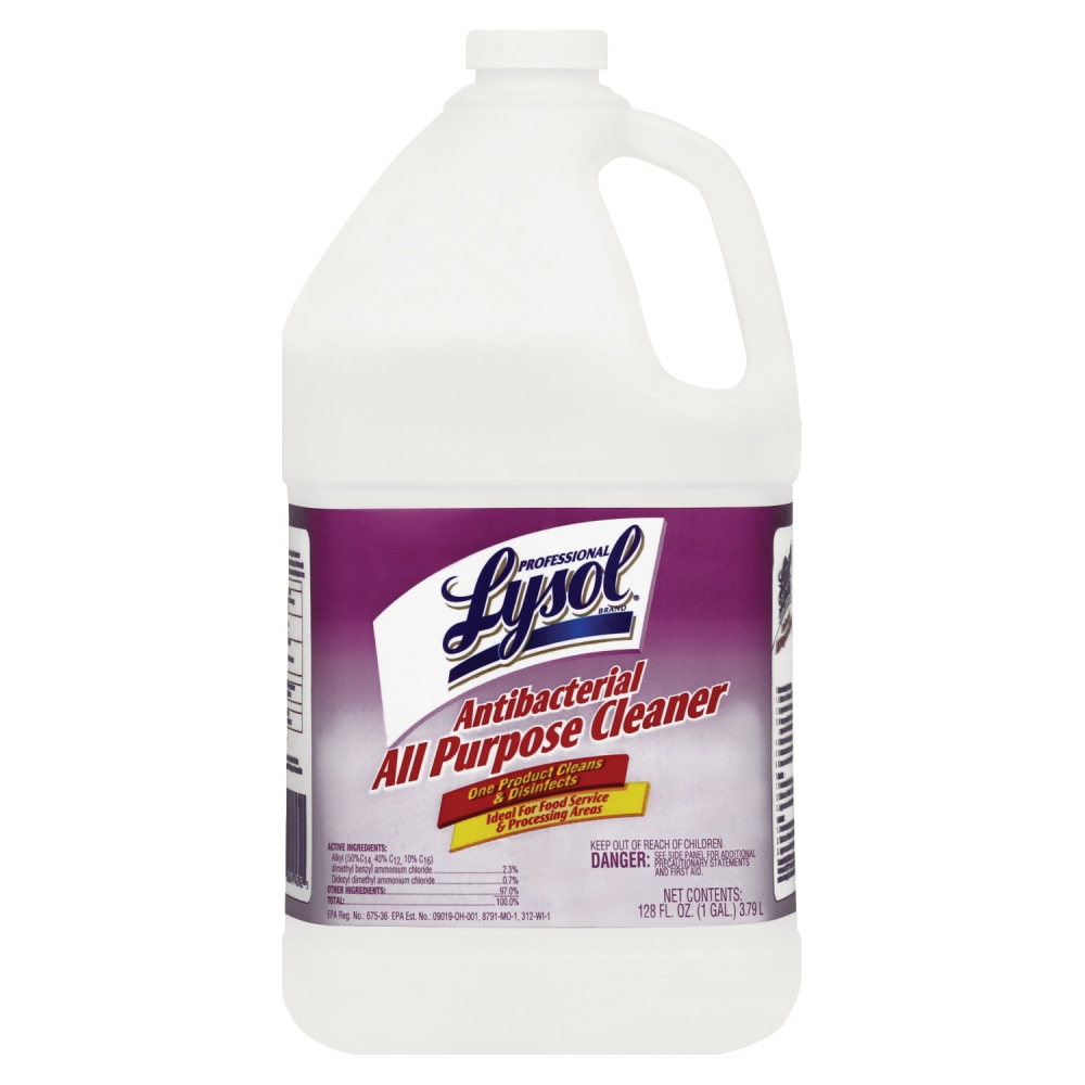 Lysol All-Purpose Antibacterial Cleaner, Clear, 1 Gallon (Min Order Qty 2)