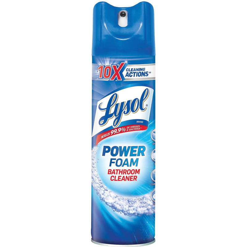 Lysol Power Foam Bathroom Cleaner - 24 fl oz (0.8 quart) - 1 Each - White Clear (Min Order Qty 7) MPN:02569