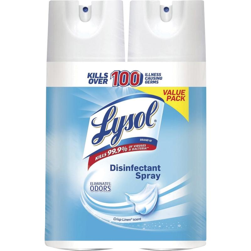 Lysol Linen Disinfectant Spray, Crisp Linen Scent, 12.5 Oz, Pack Of 2 (Min Order Qty 3) MPN:89946