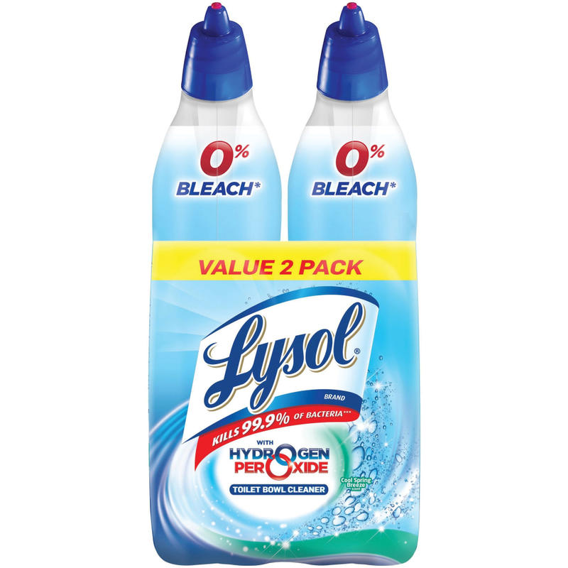 Lysol Hydrogen Peroxide Toilet Cleaner - 24 fl oz (0.8 quart) - Ocean Fresh Scent - 8 / Carton - Blue (Min Order Qty 2) MPN:96084CT