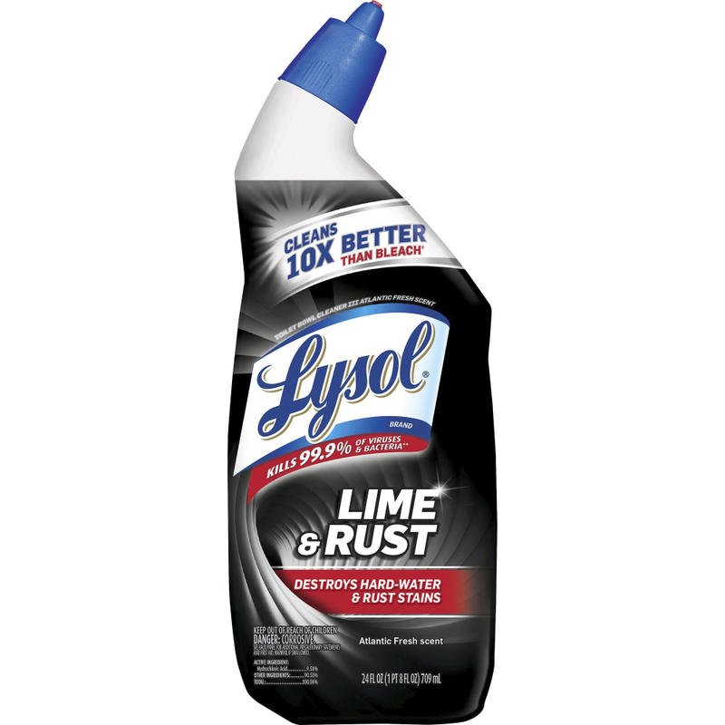 Lysol Lime/Rust Toilet Bowl Cleaner - 24 fl oz (0.8 quart) - Atlantic Fresh Scent - 1 Each - Blue (Min Order Qty 12) MPN:98013