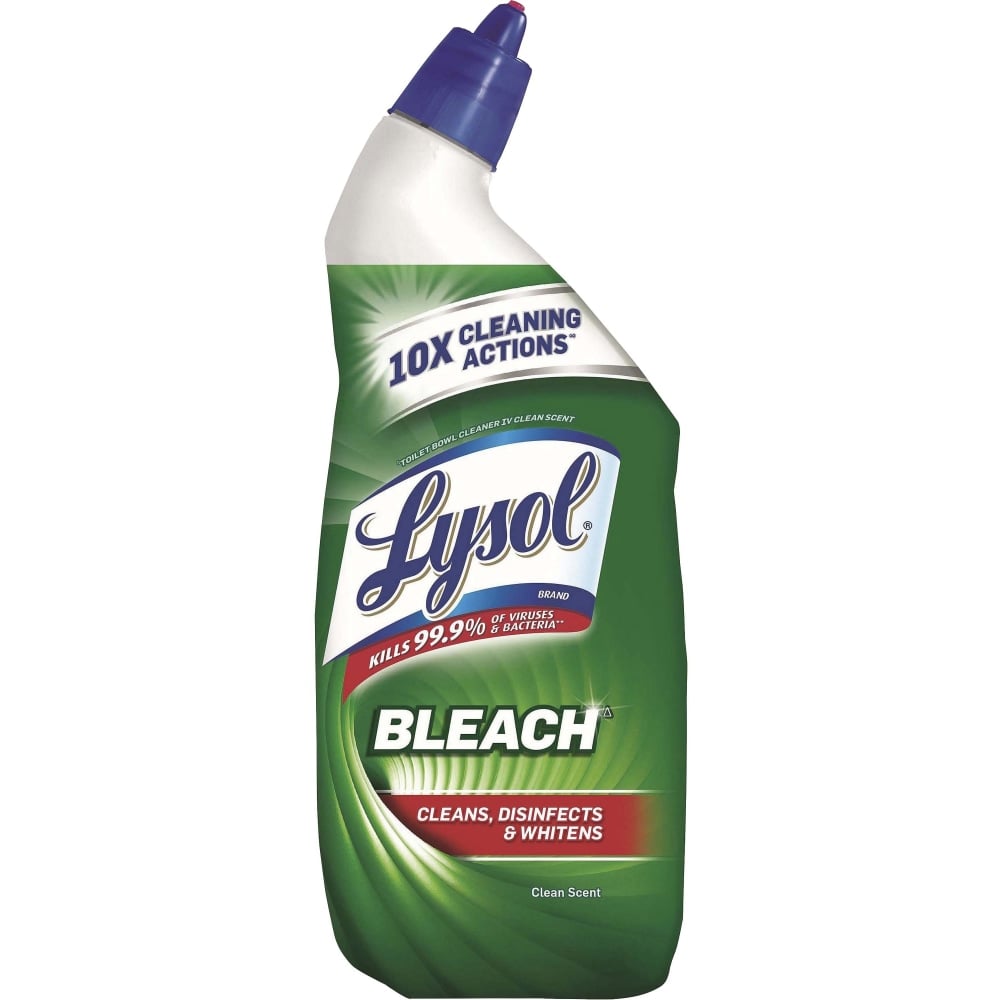 Lysol Bleach Toilet Bowl Cleaner - 24 fl oz (0.8 quart)Bottle - 1 Each - Blue (Min Order Qty 8) MPN:98014