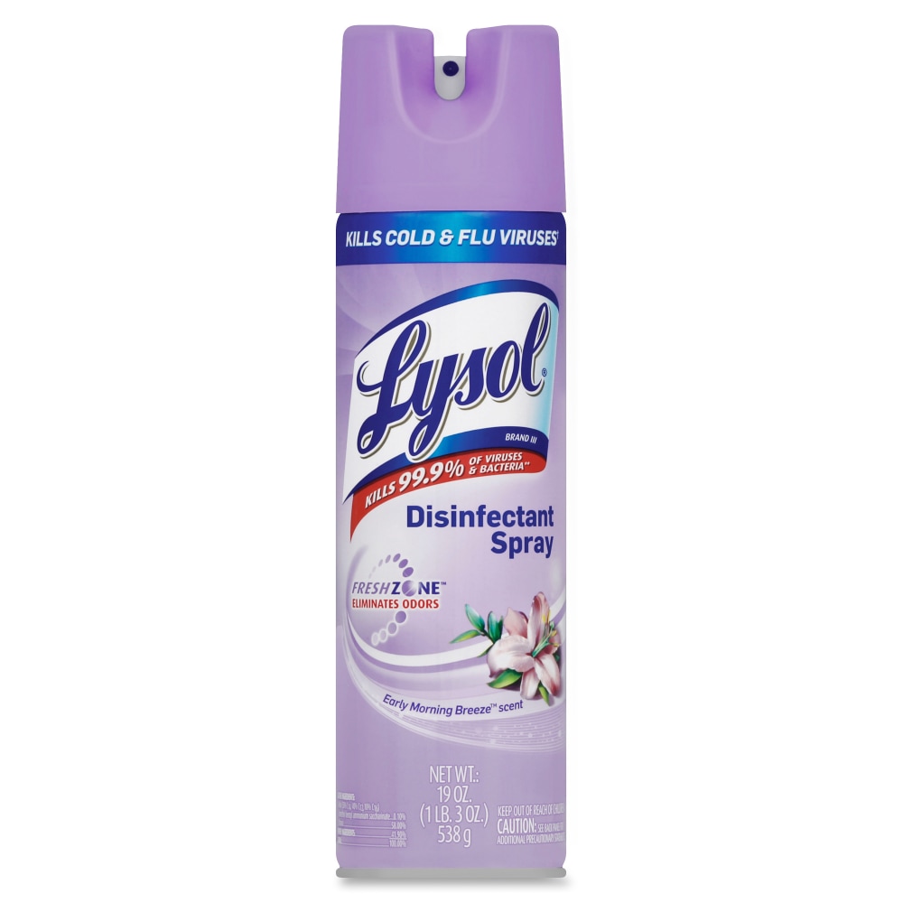 Lysol Disinfectant Aerosol Spray, Early Morning Breeze Scent, 19 Oz (Min Order Qty 3)