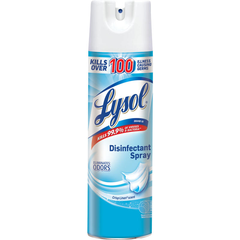 Lysol Disinfectant Spray, Crisp Linen Scent, 12.5 Oz Bottle, Case Of 12 MPN:REC74186