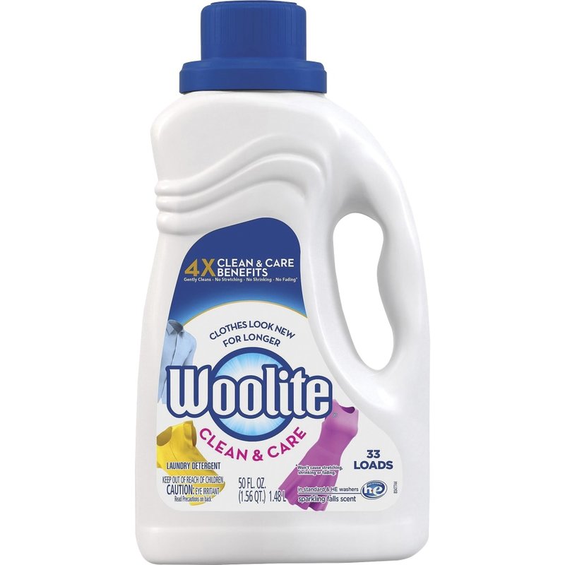 Woolite Clean/Care Detergent - 50 fl oz (1.6 quart) - 1 Each - Yellow (Min Order Qty 4) MPN:77940