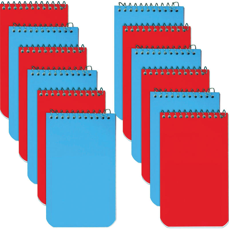 Rediform Wore-Bound Memo Notebooks, 3in x 5in, 60 Sheets, Assorted, Pack Of 12 (Min Order Qty 4) MPN:31120BX