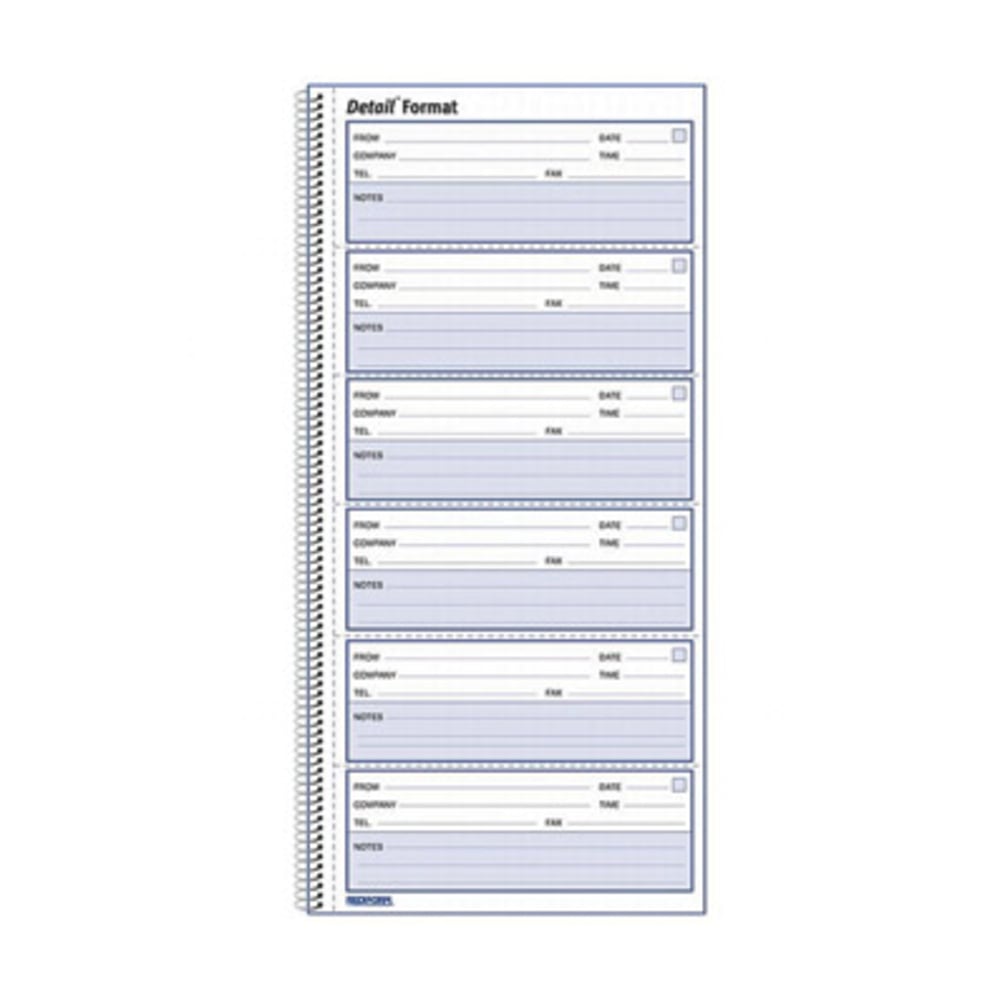 Rediform Voice Mail Log Book, 5 5/8in x 10 5/8in, 600 Sheets, 50% Recycled, Blue (Min Order Qty 10) MPN:51113