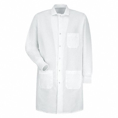 Unisex White 80/20 Lab Coat W/Knit MPN:KP70WH RG 3XL