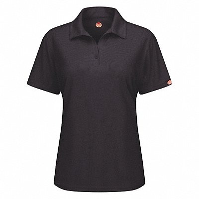 Short Sleeve Polo Wmn 3XL Black Button MPN:SK91BK SS 3XL