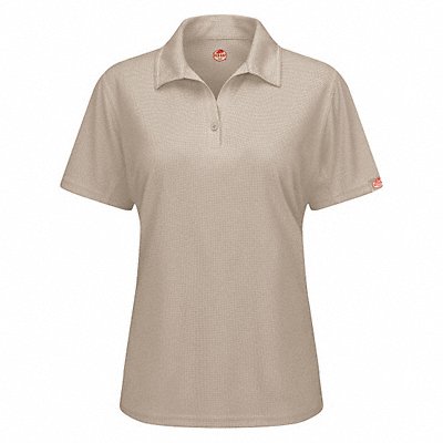 Short Sleeve Polo Womens 3XL Tan Button MPN:SK91TN SS 3XL