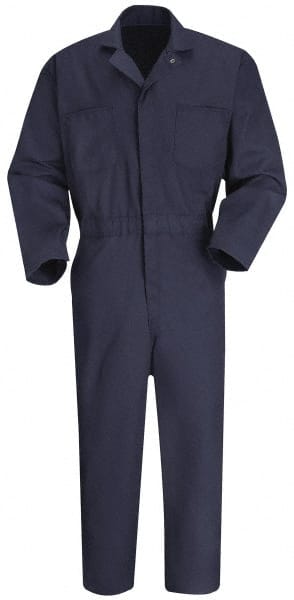 Coveralls: Size 48 Regular, Cotton & Polyester MPN:CT10NV RG 48