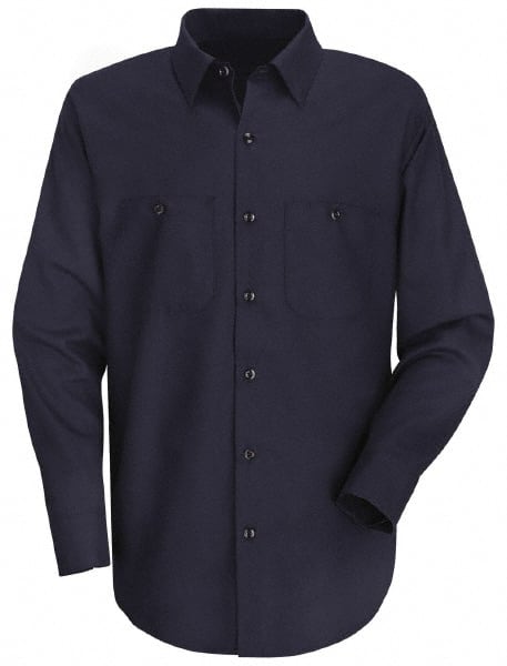 Work Shirt: General Purpose, X-Large, Cotton, Blue, 2 Pockets MPN:SC30NV RG XL
