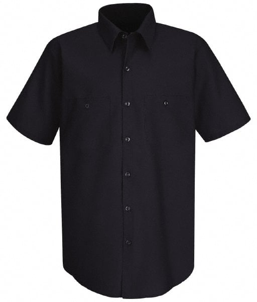 Work Shirt: General Purpose, Large, Cotton, Navy Blue, 2 Pockets MPN:SC40NV SS L
