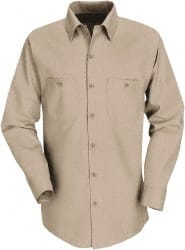 Work Shirt: General Purpose, Small, Cotton, Khaki, 2 Pockets MPN:SP14KK RG S