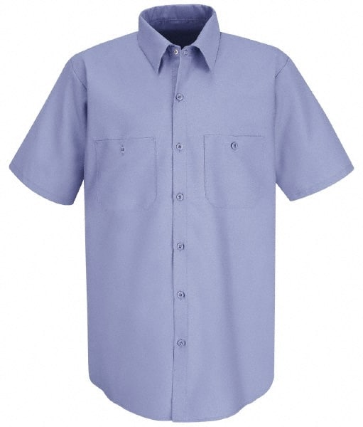 Work Shirt: General Purpose, 2X-Large, Cotton, Blue, 2 Pockets MPN:SP24LB SS XXL