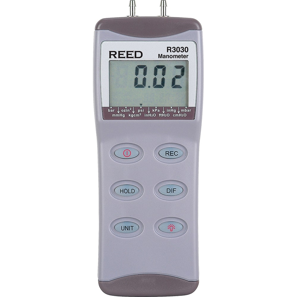 Differential Pressure Gauges & Switches, Indicating Liquid Color: Red , Connection Size: 3.175mm, 0.125in , Connection Location: Side , Mount Type: Surface  MPN:R3030