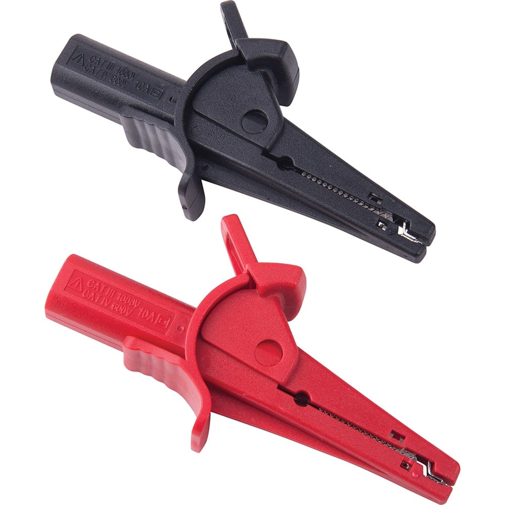 Alligator Clip Set: Use with REED R1050 & Test Leads that accept 0.16 in diameter shrouded baa connectors MPN:R1210