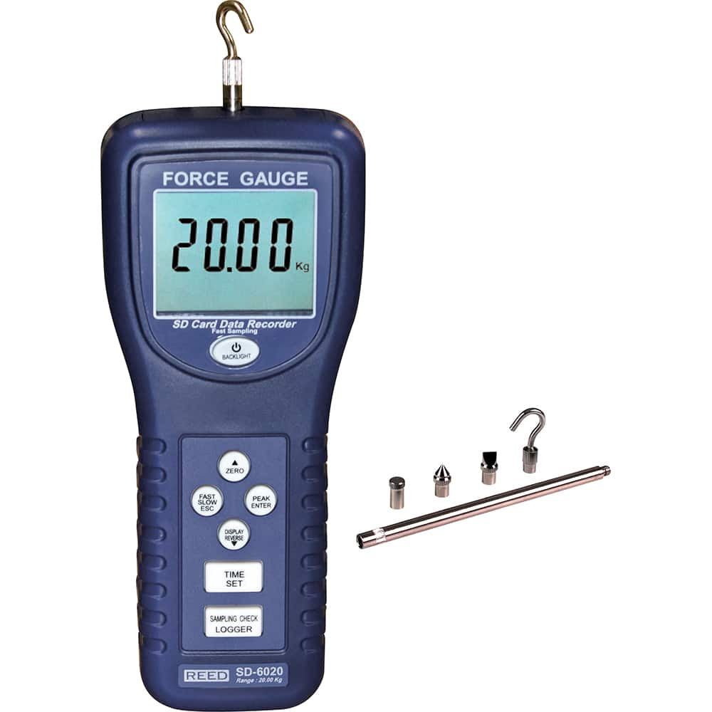 Digital Force Gage: 44.1 lb Capacity, 0.01 lb Resolution MPN:SD-6020