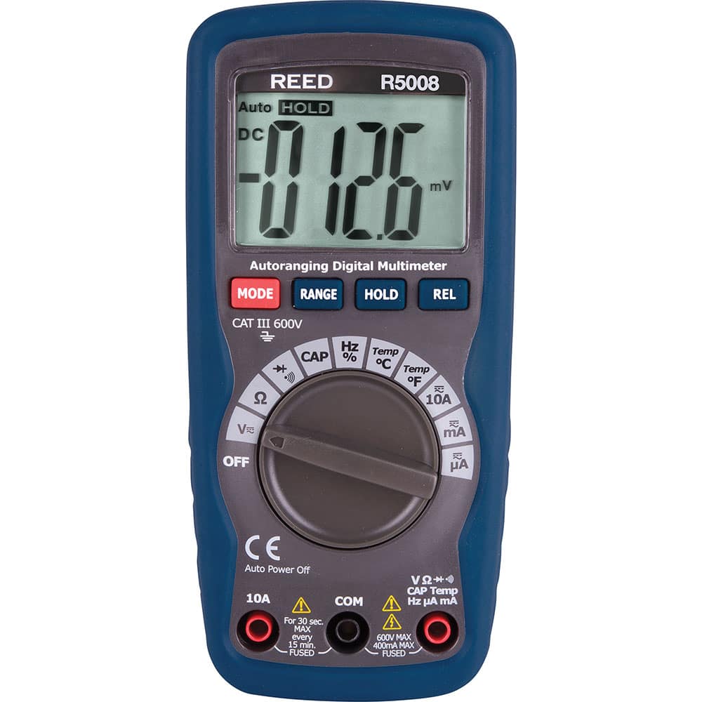 CAT III, Auto Ranging Compact Digital Manual Ranging & True RMS Multimeter: 600 VAC/VDC MPN:R5008