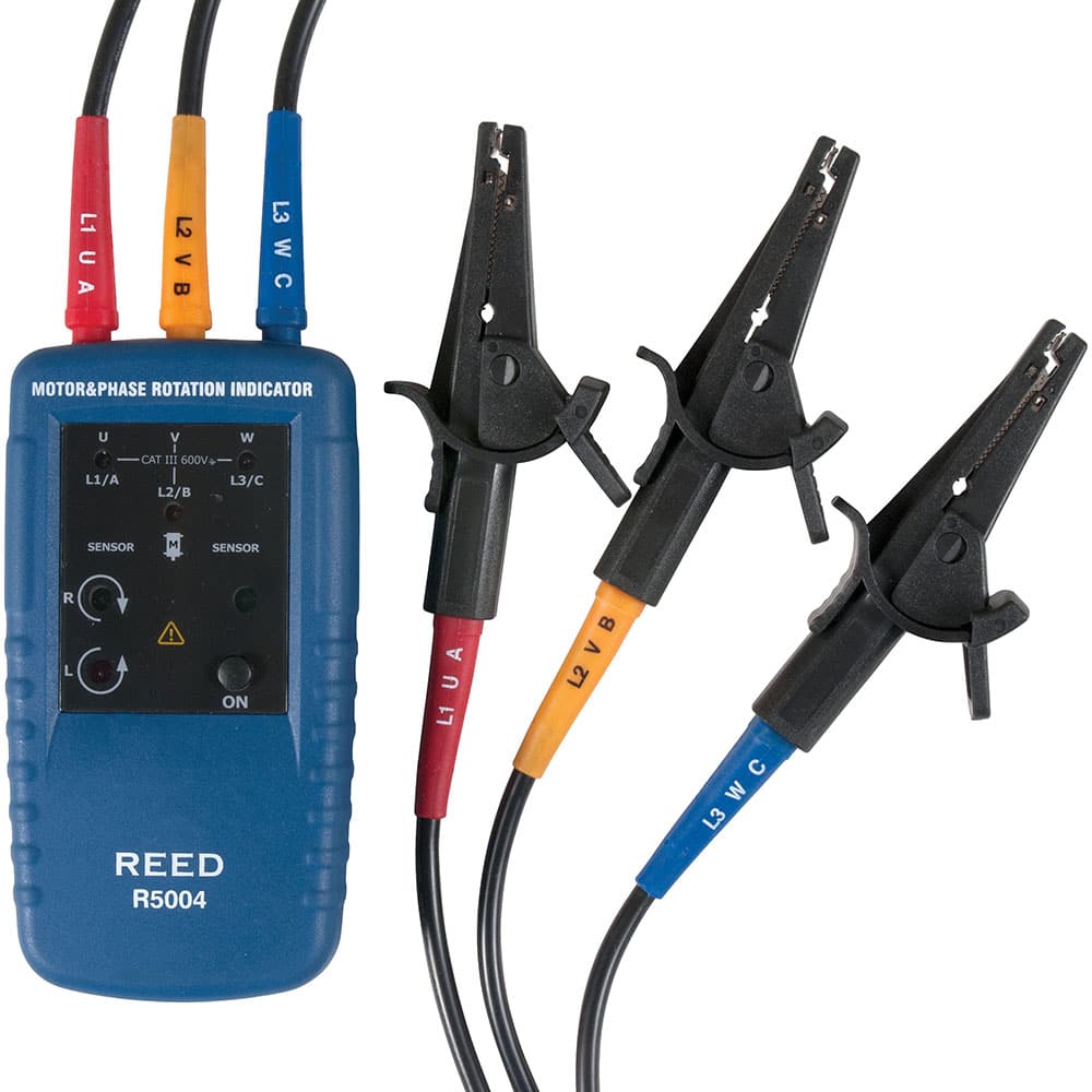 Phase Rotation Testers, Number of Phases: 3, Maximum Voltage: 600 VAC, Minimum Voltage: 40 VAC, Maximum Frequency (Hz): 400, Minimum Frequency (Hz): 2 MPN:R5004