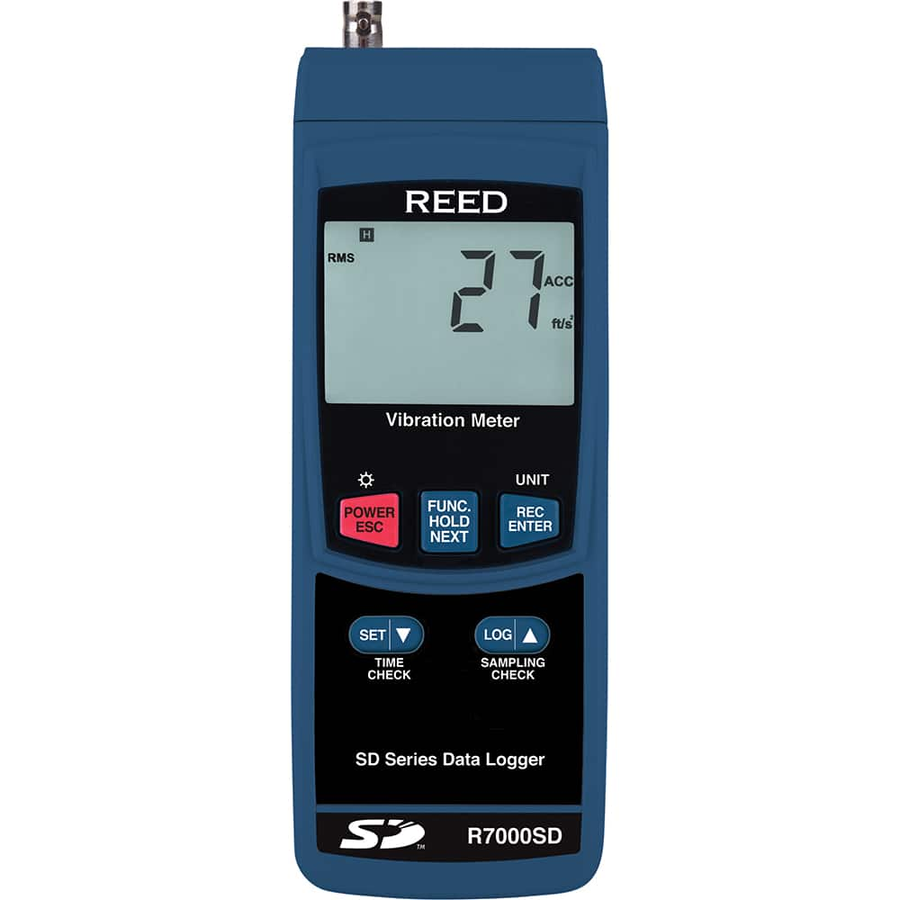 Vibration Meters, Meter Type: Vibration Meter Datalogger, Vibration Measurement Range: 10Hz-1kHz, Display Type: 4 Digit LCD, Contents: Hard Carrying Case MPN:R7000SD