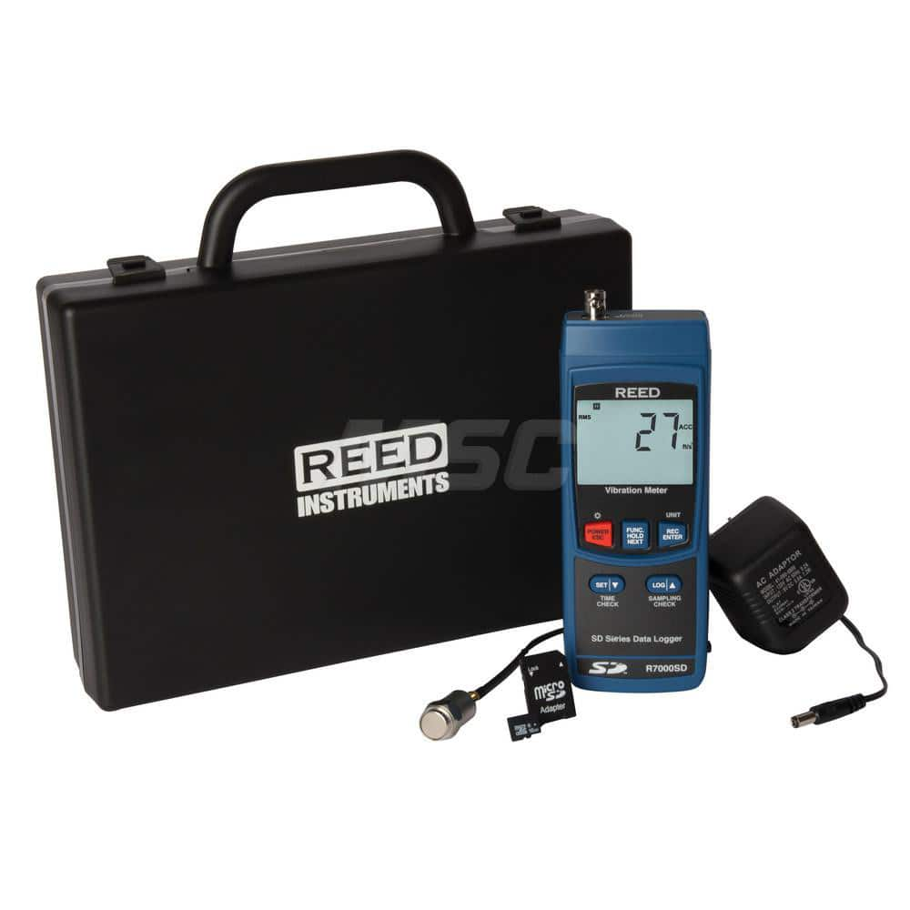 Vibration Meters, Meter Type: Vibration Meter , Vibration Measurement Range: 10-1000 , Display Type: 4-Digit LCD , Measures: Acceleration, Velocity  MPN:R7000SD-KIT