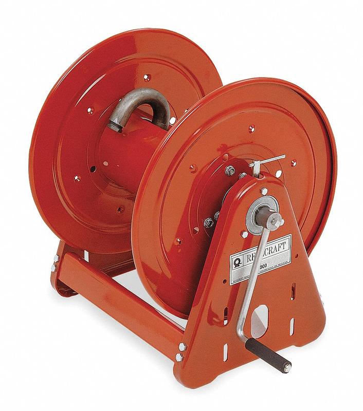 Hand Crank Hose Reel 200 ft 1/2 ID Red MPN:CA32112 M