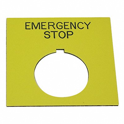 Legend Plate Rectangular Emergency Stop MPN:09020-004