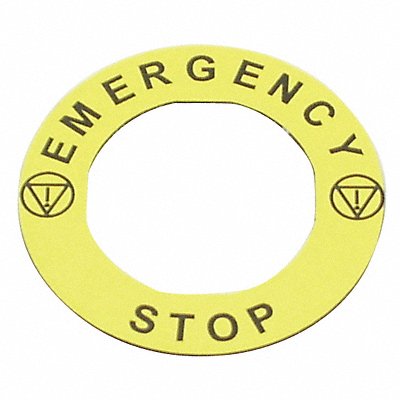 Legend Plate Round Emergency Stop MPN:09022-004