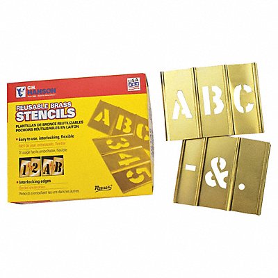 Stencil Letters Brass 1/2in.W x 1/2in.H MPN:10026