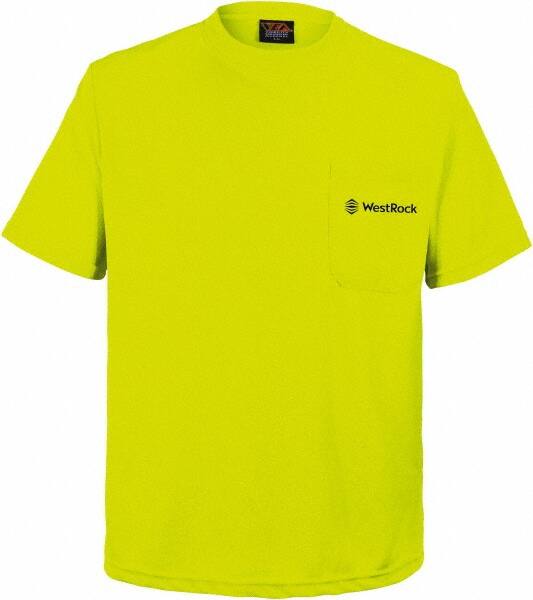 Work Shirt: High-Visibility, 5X-Large, Polyester, High-Visibility Lime, 1 Pocket MPN:100BLM5XWRBK01